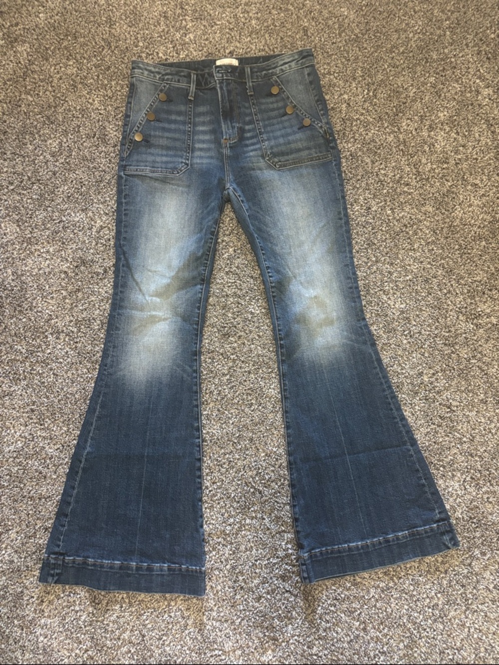 Women's Dark Blue Flared Jeans